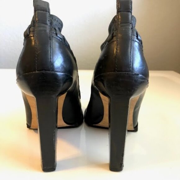 ALEXANDER WANG Auguste Whipstitch Ankle Boot Platform Stiletto Black 7 MSRP $600 - Picture 4 of 7